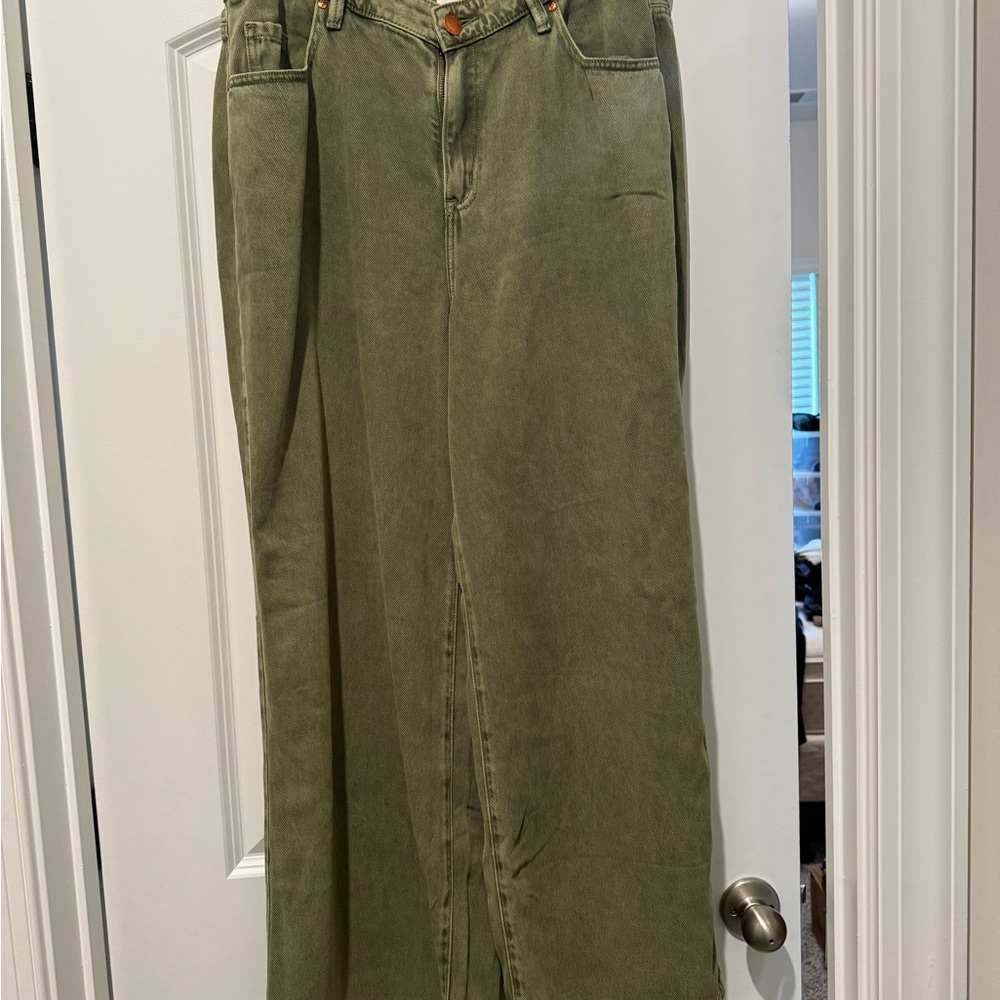 Lane Bryant Olive Green Jeans